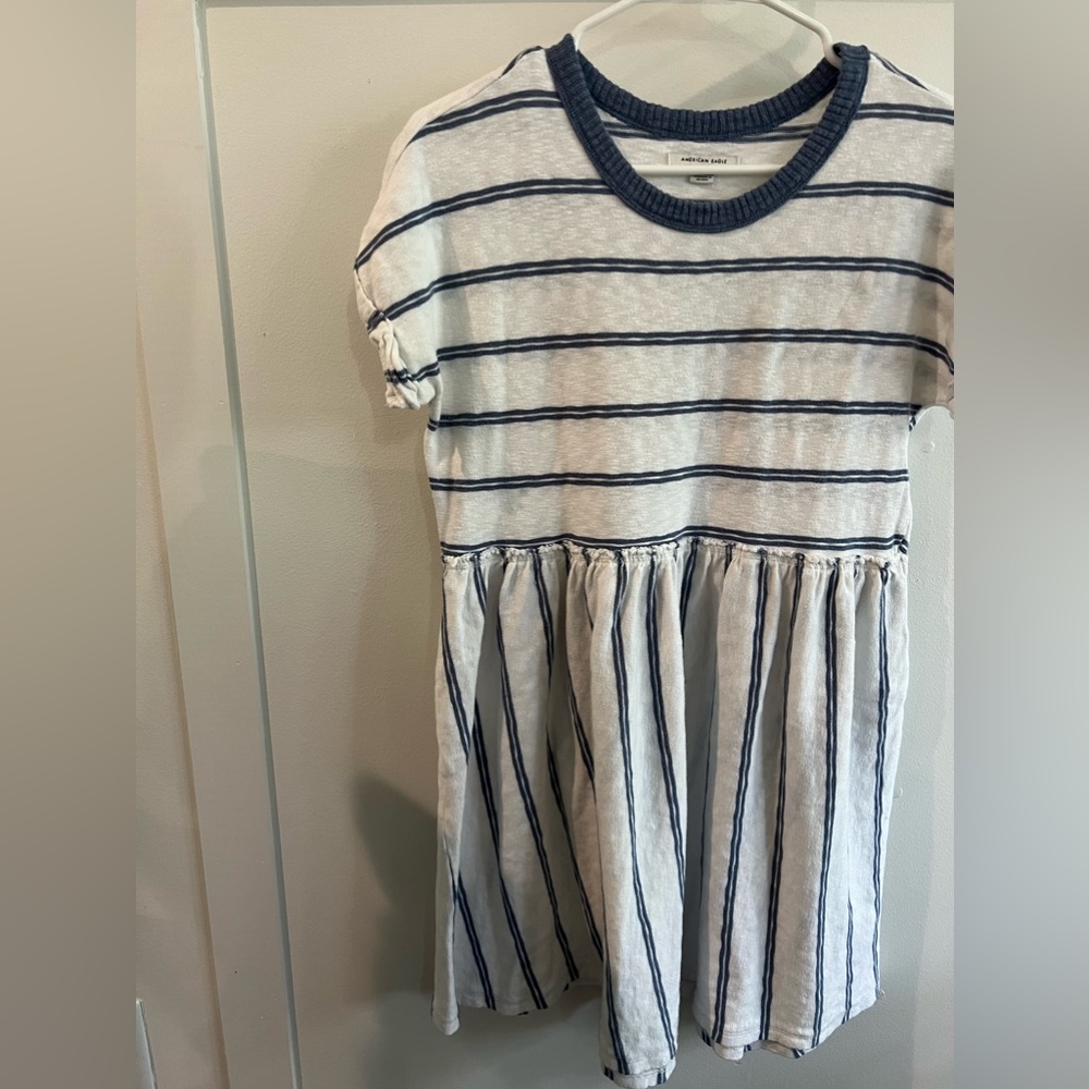 American Eagle Babydoll Sweater Dress Striped